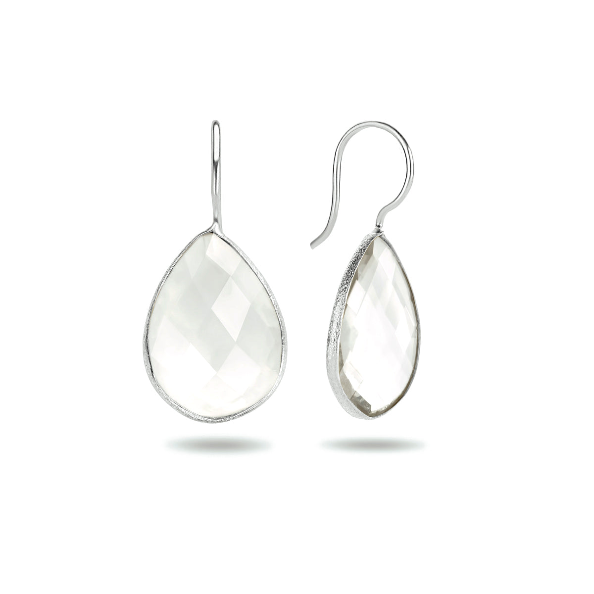 Oorhangers franse haak zilver wit