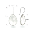 Oorhangers franse haak zilver wit