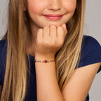 Armband lieveheersbeestje zilver wit
