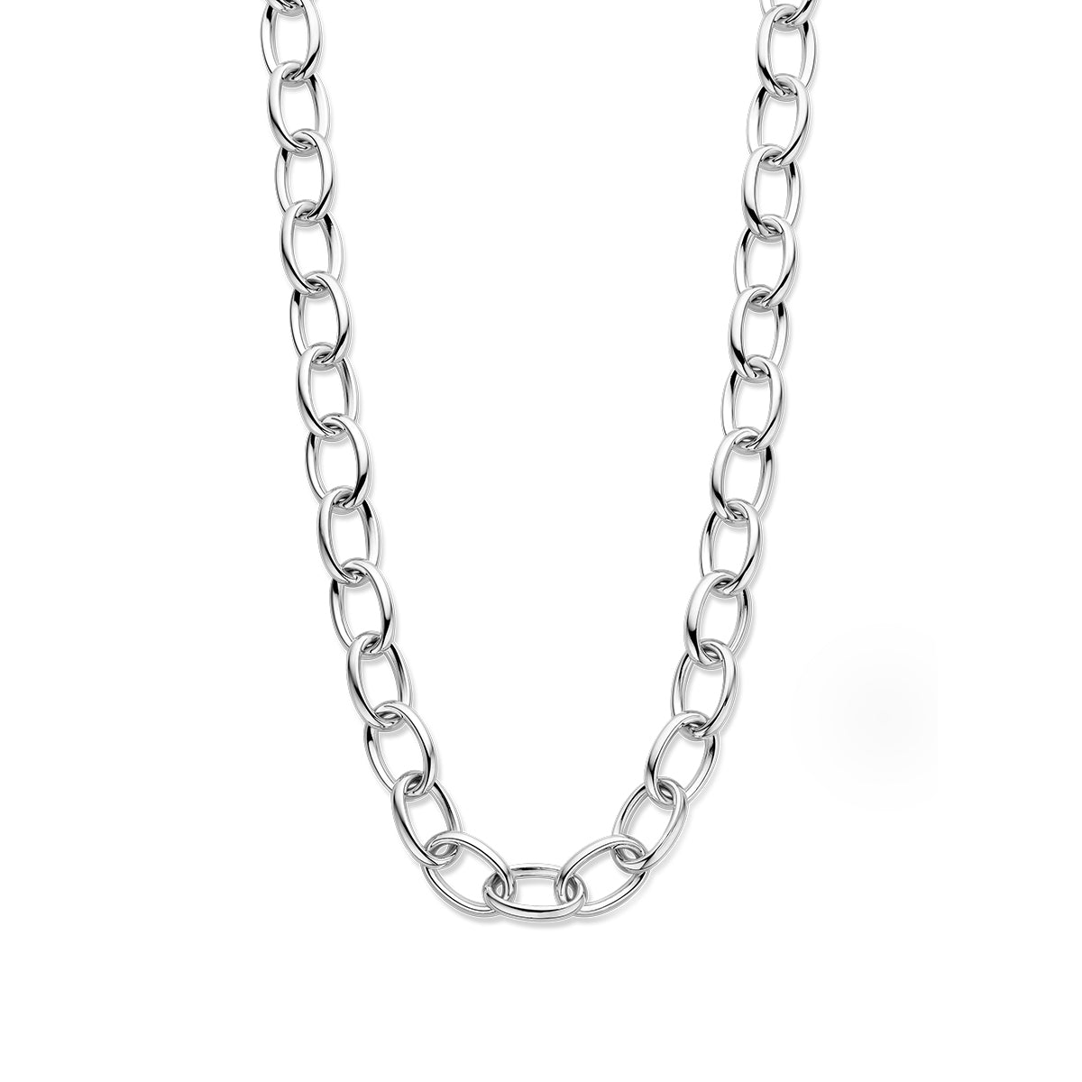 Collier anker 11,5mm 50 cm zilver wit