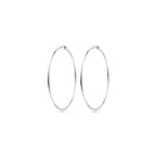 Oorringen ronde buis 1,5 mm zilver wit