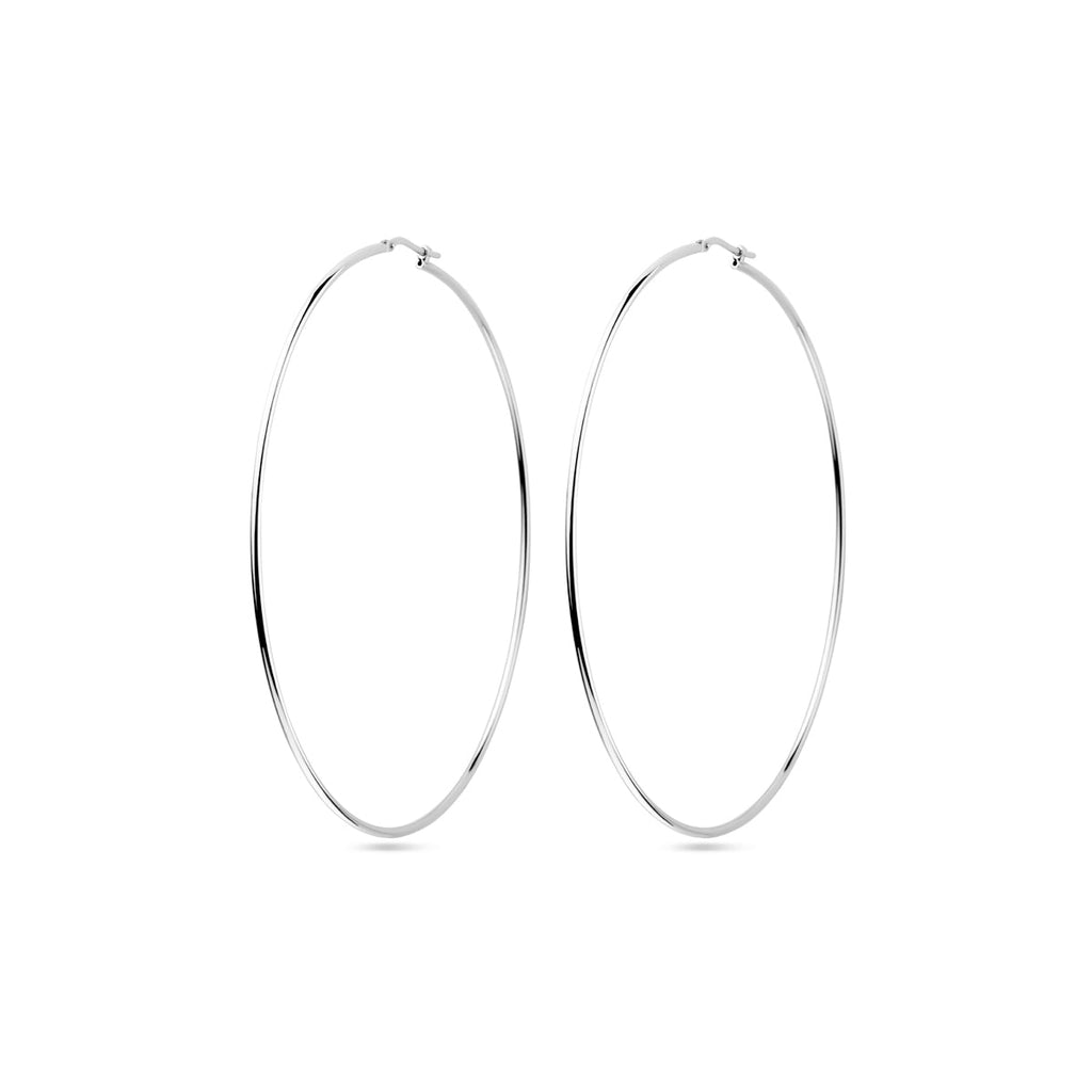 Oorringen ronde buis 1,5 mm zilver wit