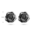 Oorknoppen oxi roos zilver geoxideerd