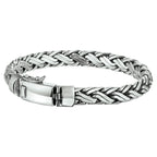 Armband oxi vossestaart 8 mm zilver geoxideerd