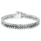 Armband oxi gourmette 8 mm zilver geoxideerd