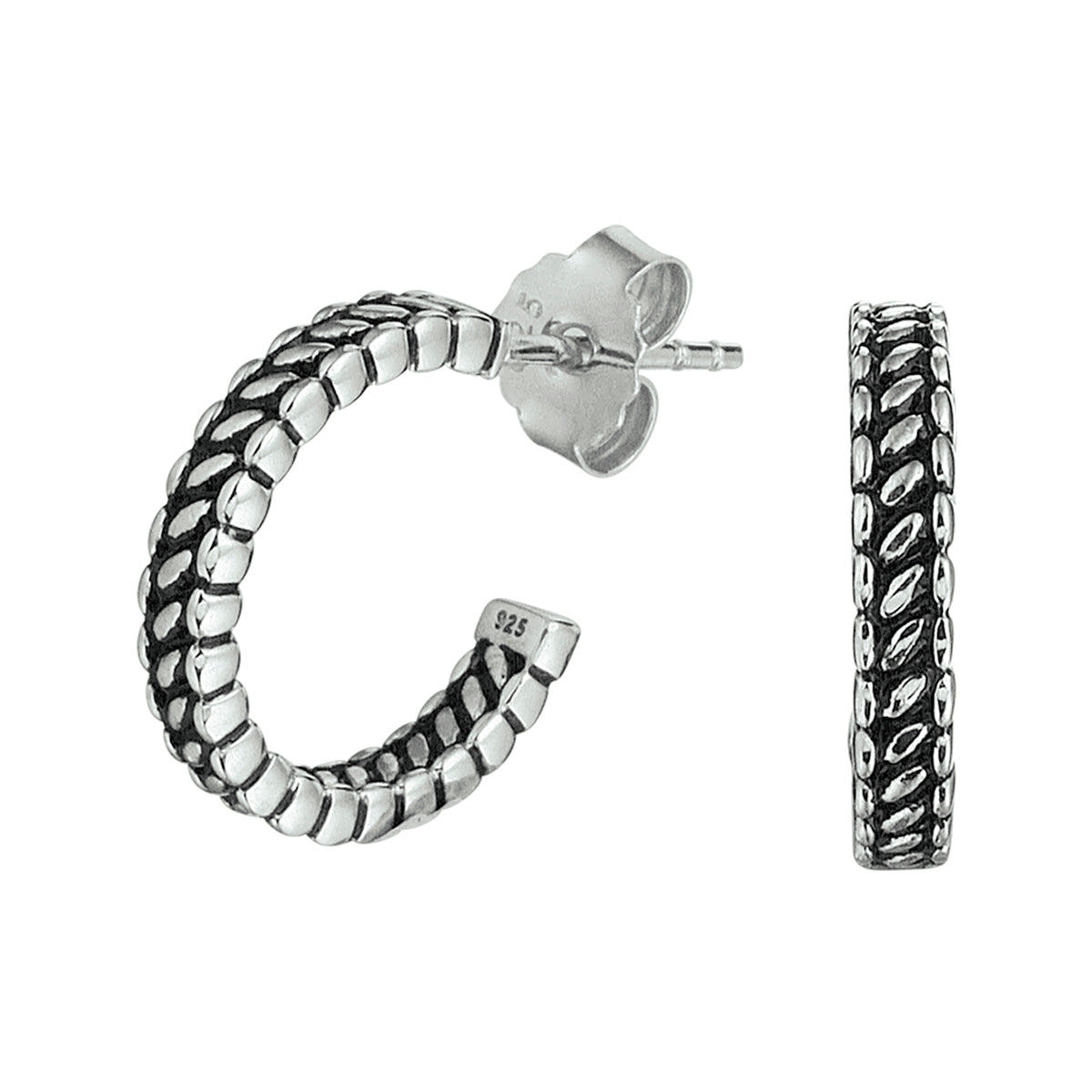 Stekeroorringen oxi zilver geoxideerd