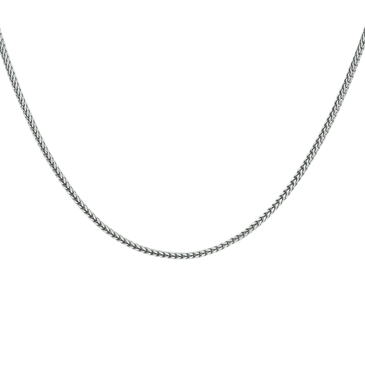Collier oxi vossestaart 1,6 mm zilver geoxideerd