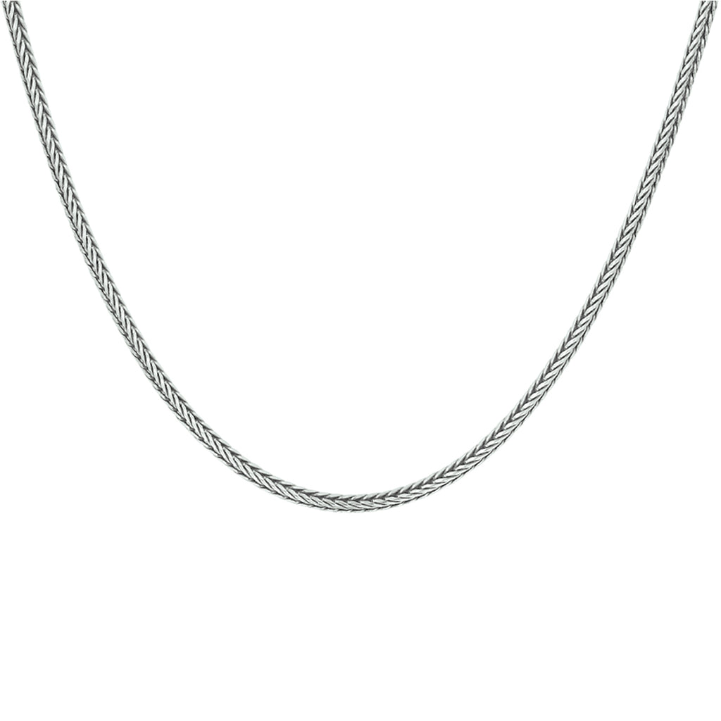 Collier oxi vossestaart 2,0 mm zilver geoxideerd