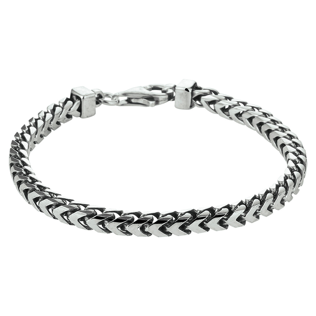 Armband oxi gourmette 4,6 mm zilver geoxideerd