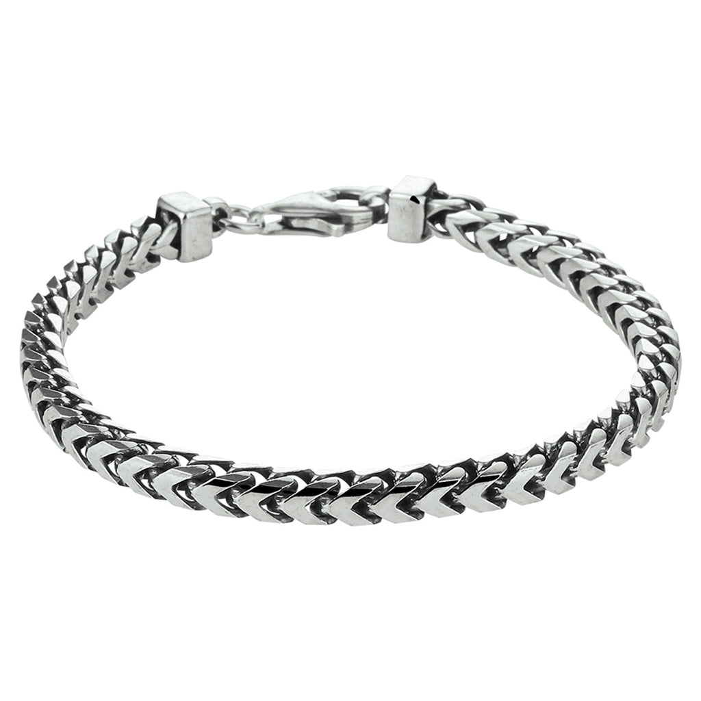 Armband oxi gourmette 4,6 mm zilver geoxideerd