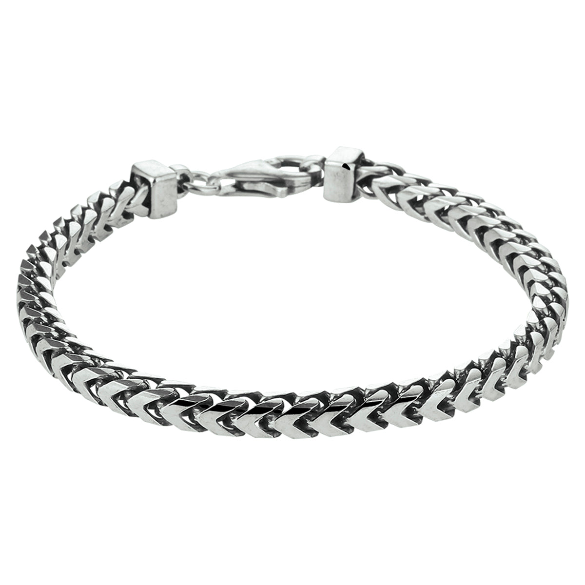 Armband oxi gourmette 4,6 mm zilver geoxideerd