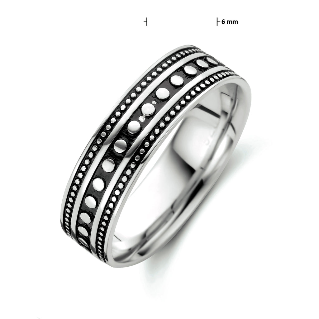 Ring oxi zilver geoxideerd