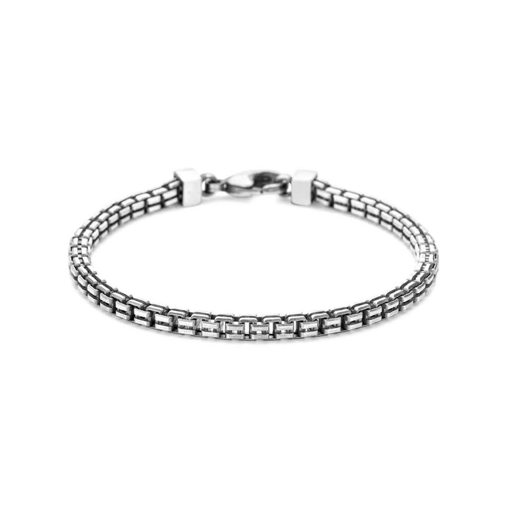 Armband oxi 4,0 mm zilver geoxideerd