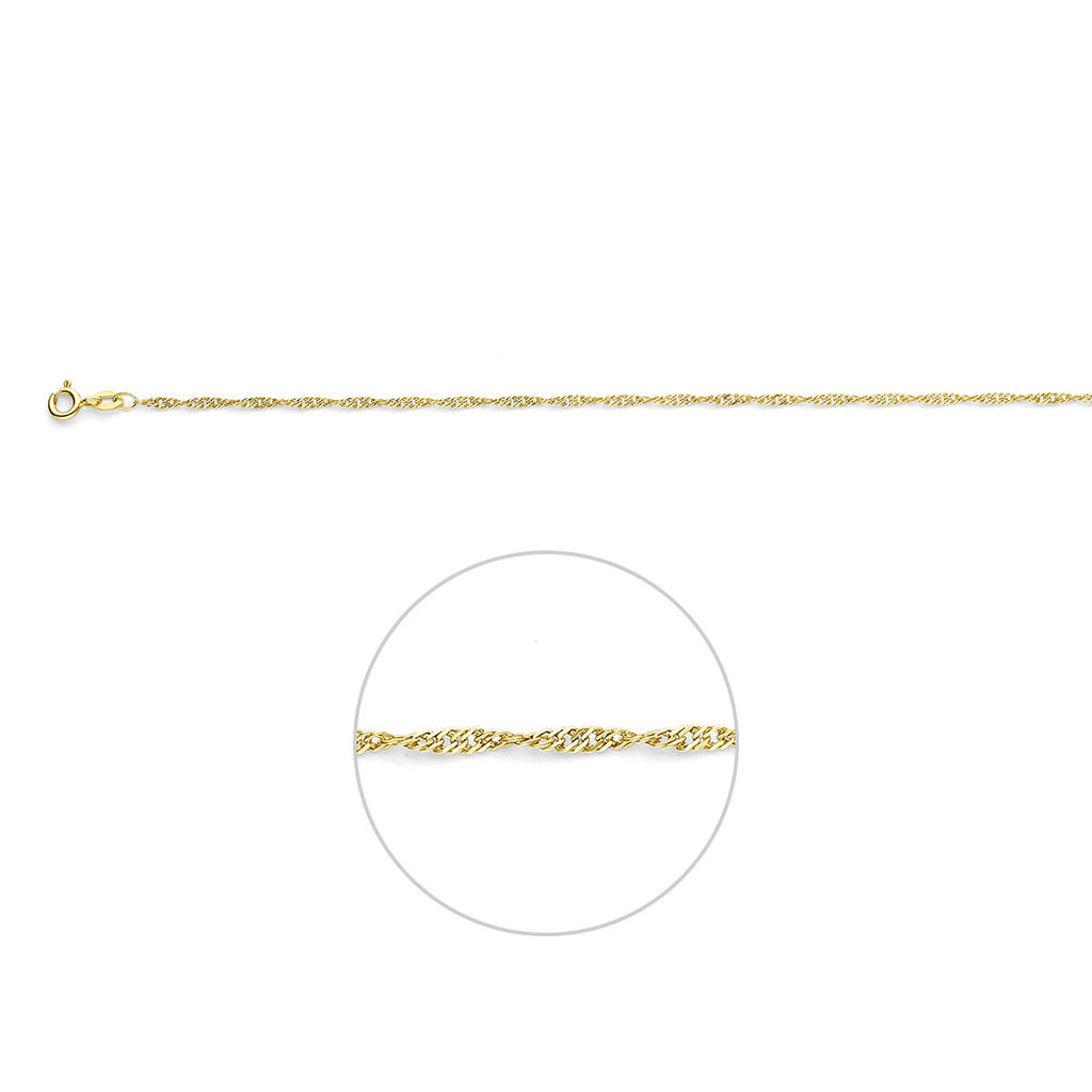 singapore 1,8 mm 14K geelgoud