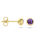 Ohrstecker Amethyst 14K Gelbgold