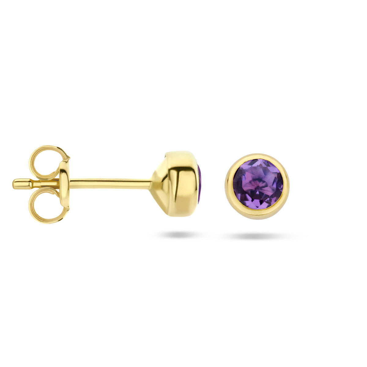 Ohrstecker Amethyst 14K Gelbgold