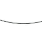 Collier omega rond 1,6 mm zilver gerhodineerd