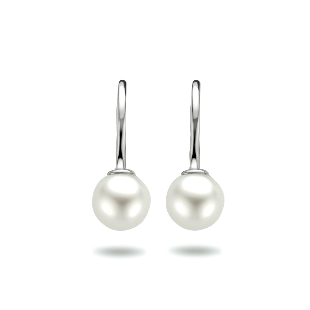 Oorhangers franse haak parel zilver gerhodineerd