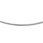 Collier omega rond 2,0 mm zilver gerhodineerd