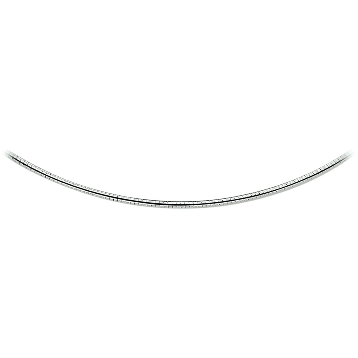 Collier omega rond 2,0 mm zilver gerhodineerd
