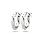 Oorringen 2,5 mm ronde buis zilver gerhodineerd