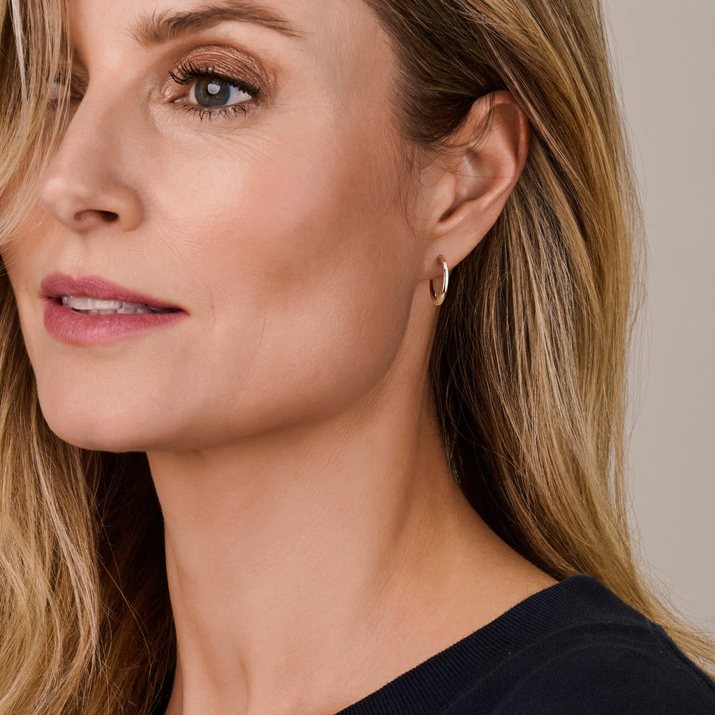 Oorringen 2,5 mm ronde buis zilver gerhodineerd