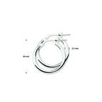 Oorringen 2,5 mm ronde buis zilver gerhodineerd