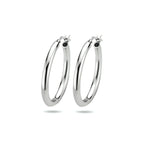 Oorringen 2,5 mm ronde buis zilver gerhodineerd