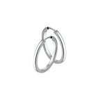 Oorringen 2,0 mm vierkante buis zilver gerhodineerd