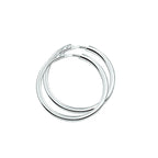 Oorringen 2,0 mm vierkante buis zilver gerhodineerd