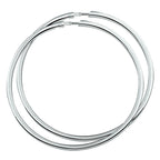 Oorringen 2,0 mm vierkante buis zilver gerhodineerd