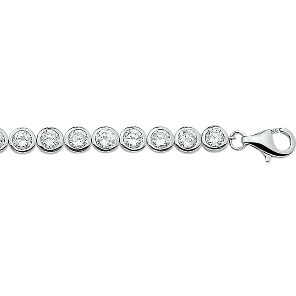 Tennisarmband zirkonia 5,2 mm zilver gerhodineerd