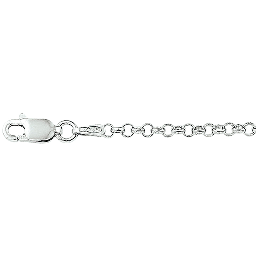 Collier jasseron 2,6 mm zilver gerhodineerd