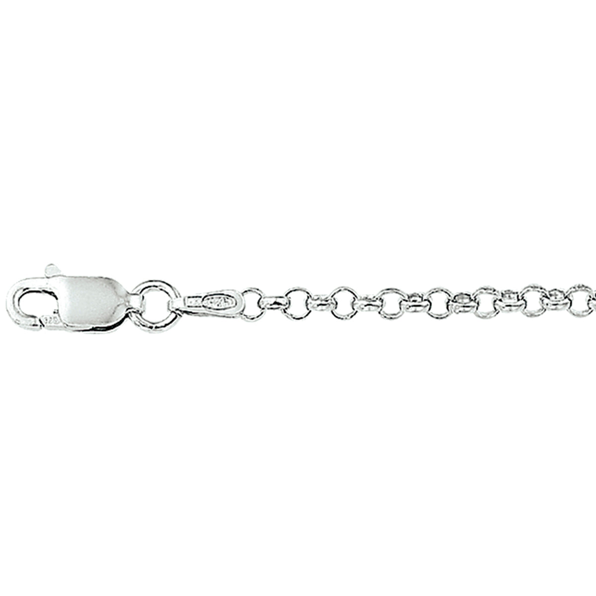 Collier jasseron 2,6 mm zilver gerhodineerd