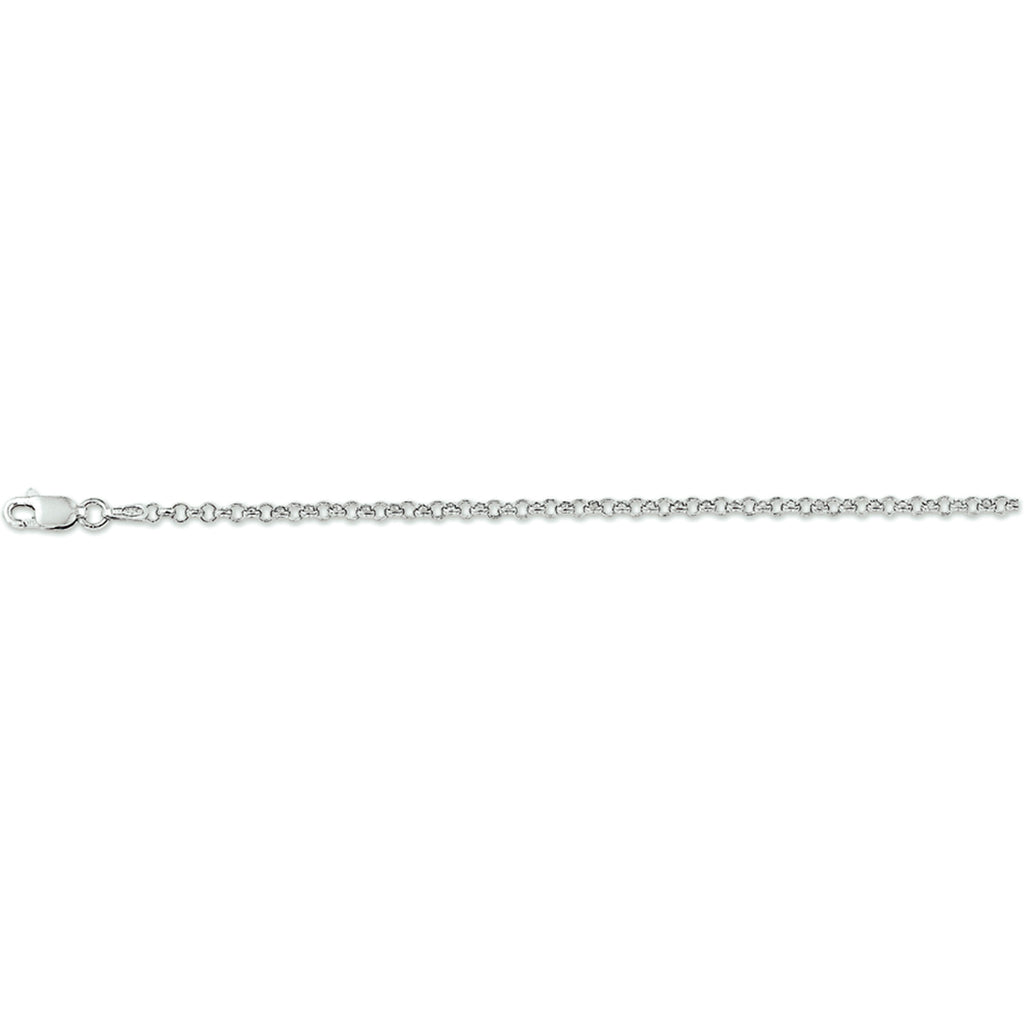 Collier jasseron 2,6 mm zilver gerhodineerd