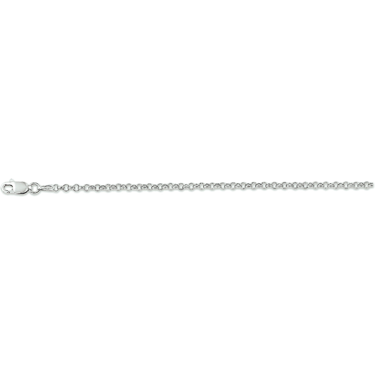 Collier jasseron 2,6 mm zilver gerhodineerd