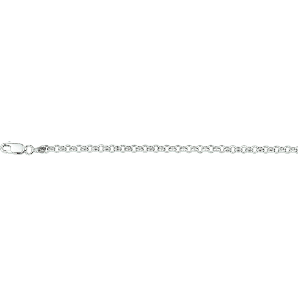 Collier jasseron 3,6 mm zilver gerhodineerd