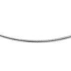 Collier omega rond 2,0 mm zilver gerhodineerd