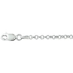 Collier jasseron 2,6 mm zilver gerhodineerd