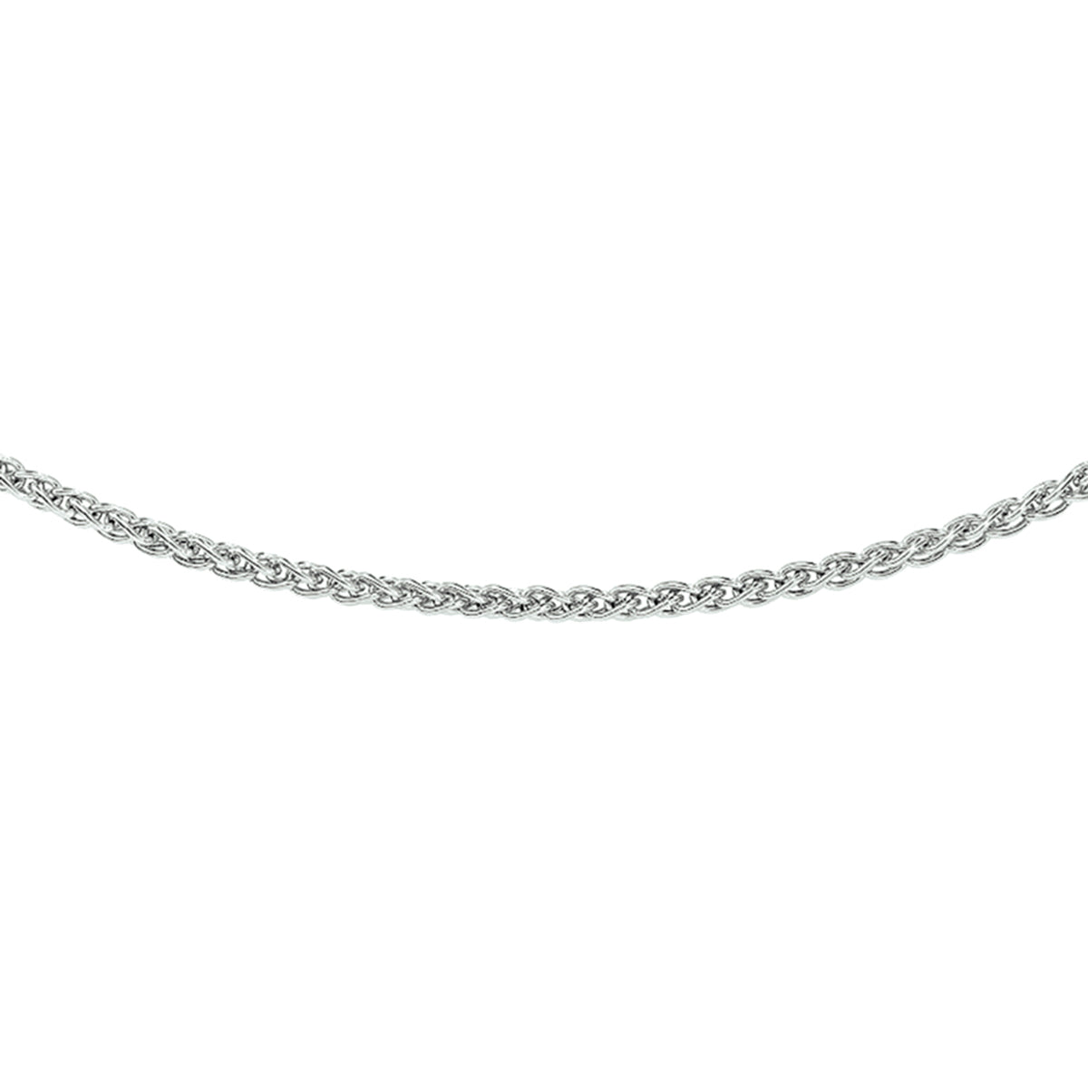 Collier vossestaart 2,1 mm zilver gerhodineerd