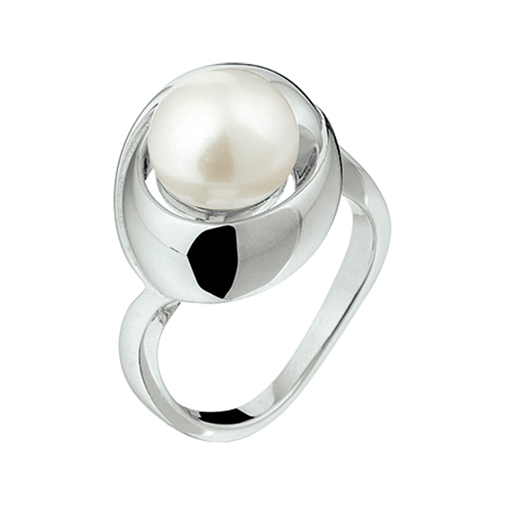 Ring parel zilver gerhodineerd