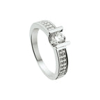 Ring zirkonia 6,6 mm zilver gerhodineerd