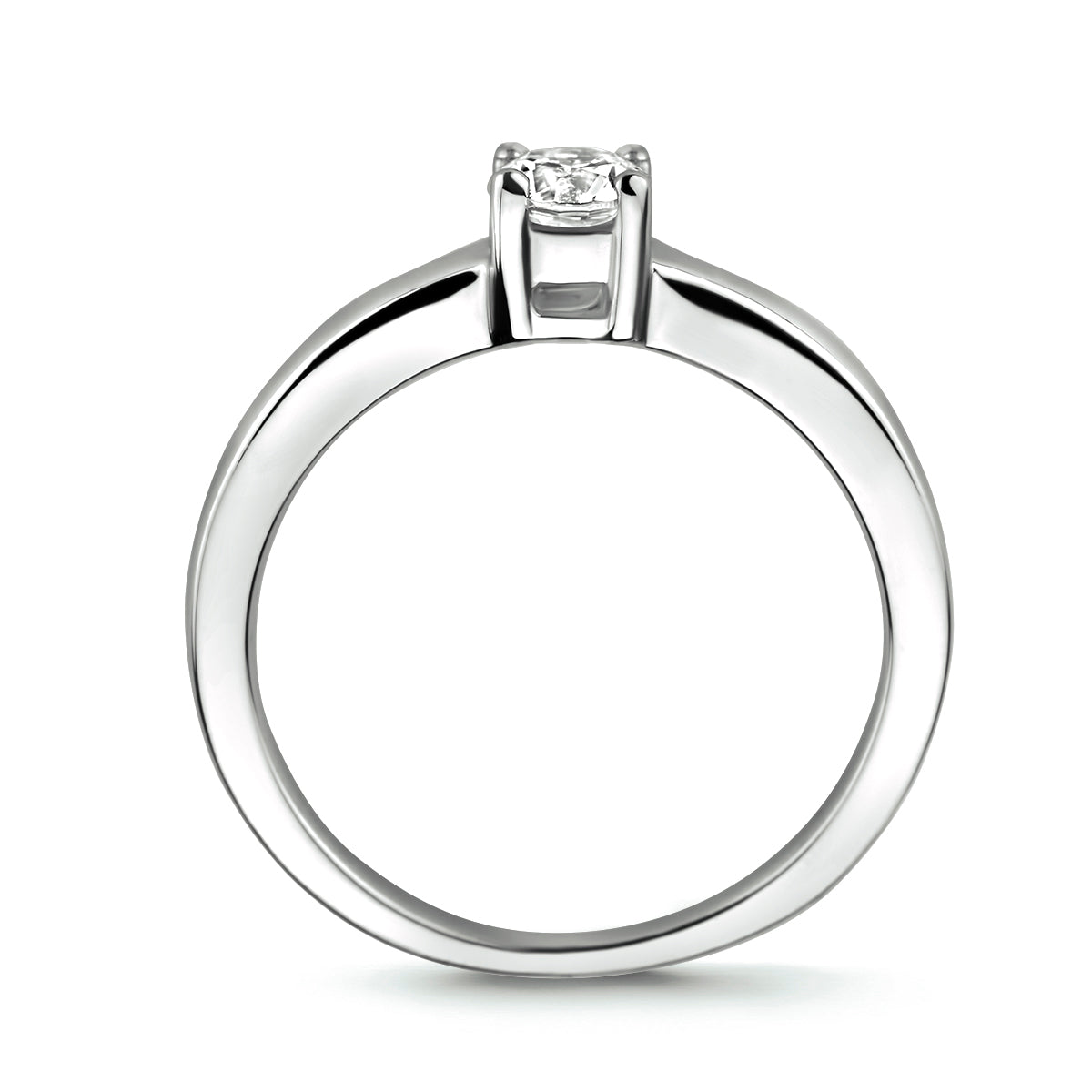 Ring zirkonia zilver gerhodineerd
