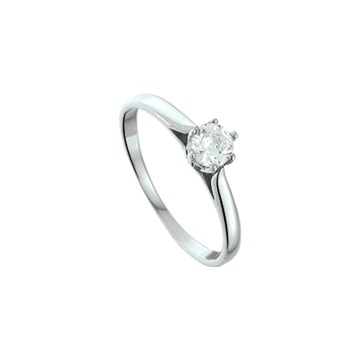 Ring zirkonia zilver gerhodineerd