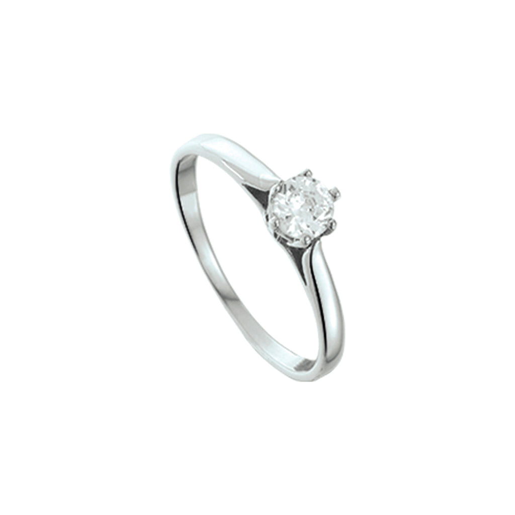 Ring zirkonia zilver gerhodineerd