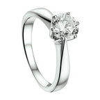 Ring zirkonia zilver gerhodineerd