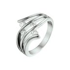 Ring zirkonia zilver gerhodineerd