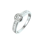 Ring zirkonia zilver gerhodineerd