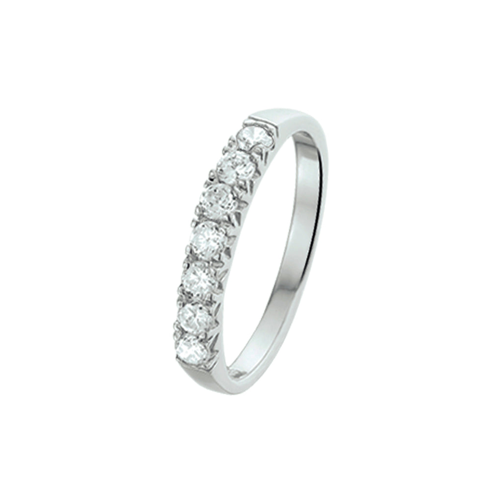 Ring zirkonia zilver gerhodineerd