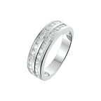 Ring zirkonia zilver gerhodineerd